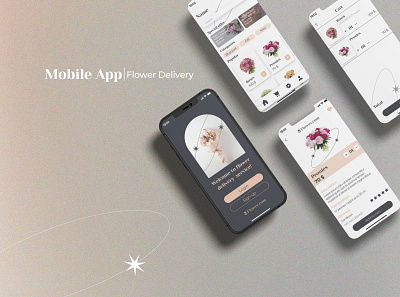 Mobile app for flower delivery app appdesign deliveryapp flowerapp mobileapp ui ux