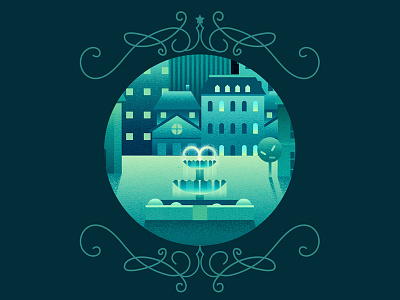 City(green)-2 city green illustration