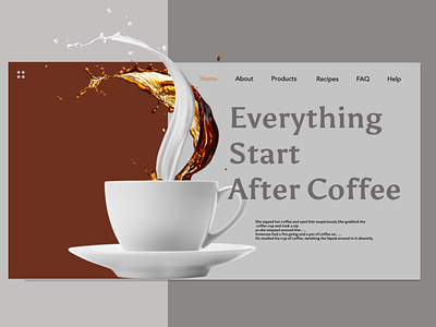 hello coffee beverage coffe landing design landingpage shop