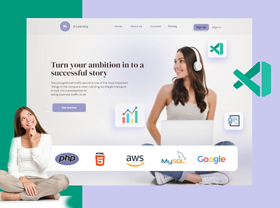 Landing Page for E-learning Platform educational elearning landingpage