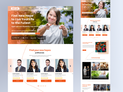 Care Giver website design caregiver desktop