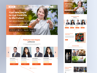 Care Giver website design