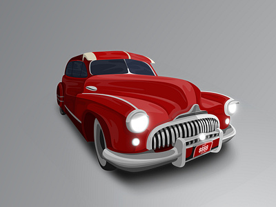 Vintage red car Buick 1948 Super 80s auto automobile automotive bmw buick car design drive figma game illustration mustang red red car redcar retrocar transport vehicle vintage
