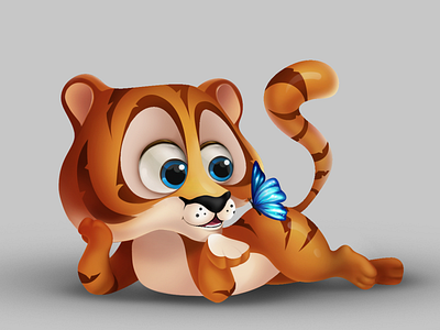 Tiger 2d animal animal character animal illustration animals animals illustrated art childrens illustration design game illustration lion tiger wild