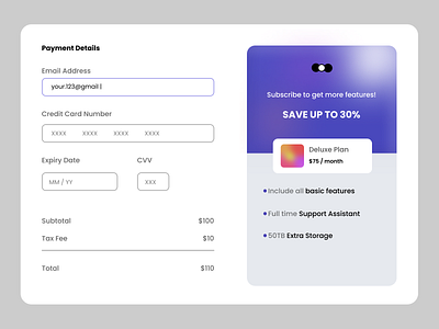 Credit Card Payment Page