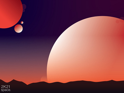 The Red Planets 2021 2k21 abstract adobe adobe illustrator design gradient gradients minimal planets red space art vector