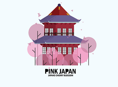 Pink Japan 2021 2k21 adobe adobe illustrator blossom cherry cherryblossom design illustration japan japan cherry blossom japanese minimal vector