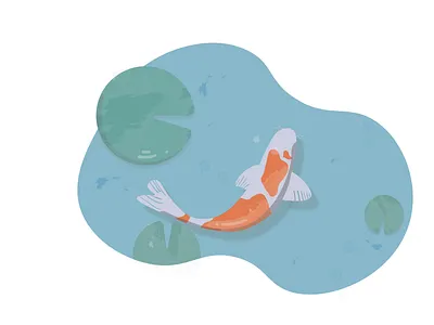 Koi Pond art dribbble dribdrab koi watercolor