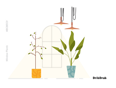 By the Window. 2021 2k21 adobe adobe illustrator design discord dribdrab illustration minimal plants vector