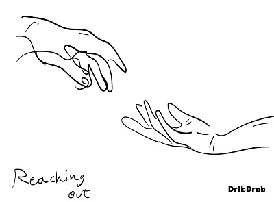 Reaching Out adobe behance illustrator line art