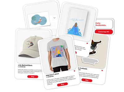 Hello RedBubble art behance buy my art cap card dribbble for sale hello redbubble new notebook portfolio poster products red redbubble say hi shirt