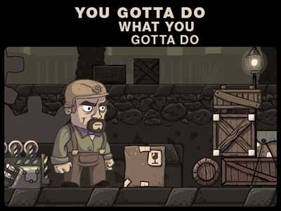 You gotta do what you gotta do agitation black cargo character game gamedev steampunk uploadthis walter