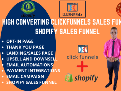 HIGH CONVERTING CLICKFUNNELS SALES FUNNEL SHOPIFY SALES FUNNEL click funnel click funnels clickfunnels landingpage sales page
