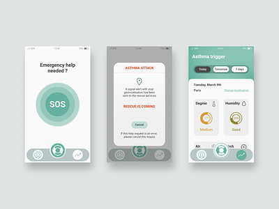 Asthma app saver - Breaz app asthma design lifesaver ui design uiux uxdesign