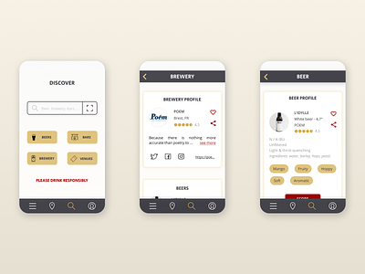 UNTAPPED App / Redesign audit beer heuristic ui design untapped ux design uxui