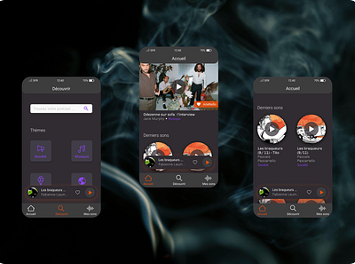 Arte Radio App / Redesign dark podcast redesign uidesign