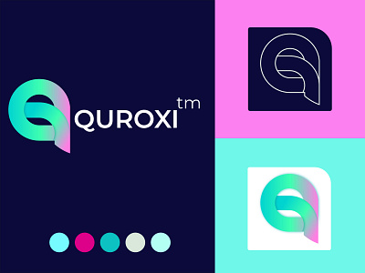 Q letter logo mark - Quroxi