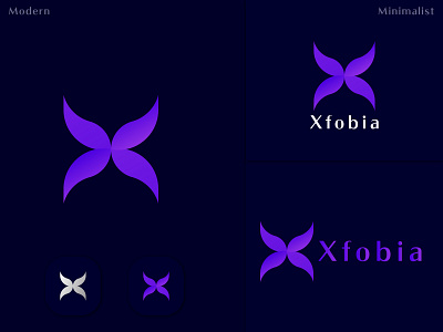 Modern logo X 3d animation app icon branding creative gradiants graphic design illustration logo logo concept logo folio logo inspirations logo mark logo type minimalist logo motion graphics ui web