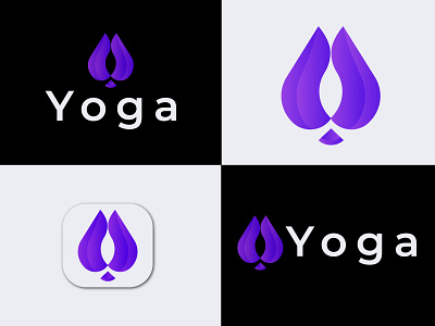 Yoga Logo Design For Sale animation app icon best logo designer brand identity branding creative gradient logo graphic design illustration letter logo logo design logo folio logo inspiration logo maker logo mark logo type minimalist logo modern logo professional logo ui