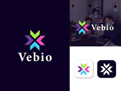 Vebio Logo Design app icon best logo designer brand identity branding creative logo gradient logo graphic design illustration logo design logo folio logo maker logo mark logo type mobile design modern logo product design professional logo ui web design web icon