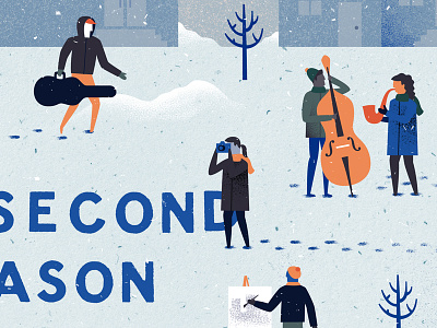 Second Season Arts art illustration philadelphia philly snow texture type winter