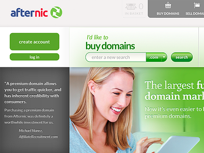 Afternic Redesign Home Page