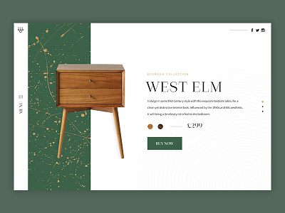 West Elm - Lookbook clean furniture header magazine minimal serif simple typography ui ux web design website