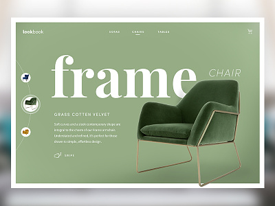 Frame Lookbook clean furniture header minimal serif simple typography ui ux web design website