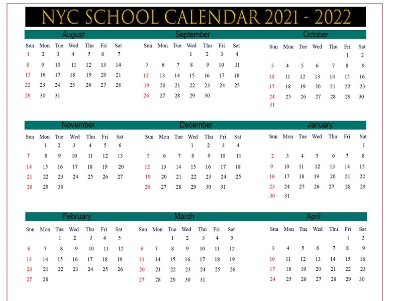 NYC School Calendar 2021 By Heer Well On Dribbble