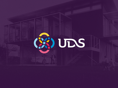 UDS Logo circle colourful logo middle east typography uds