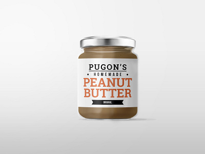 Pugon's Peanut Butter Logo & Package Design branding design graphic design icon logo minimal packaging typography vector