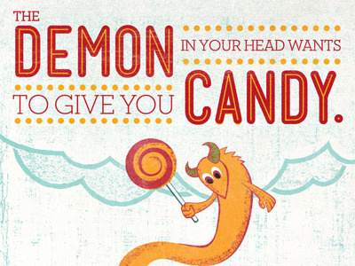 Candy illustration poster typography