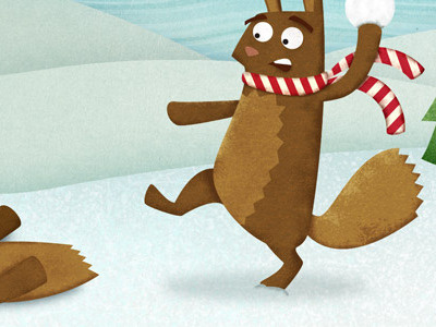 An Injury Free Holiday animals holiday illustration texture winter