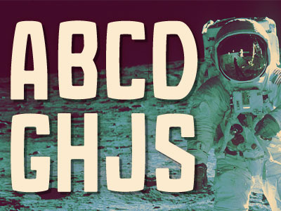 Gibbous design retro typography