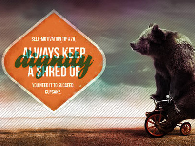 Self Motivation Tips #76 bears design typography