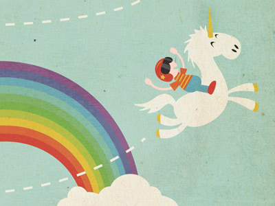 Mixed Metaphors - Rainbow illustration poster typography