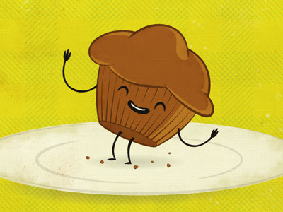 Easy as... muffins? illustration metaphors texture vintage