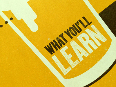 What You'll Learn infographics internship poster texture typography