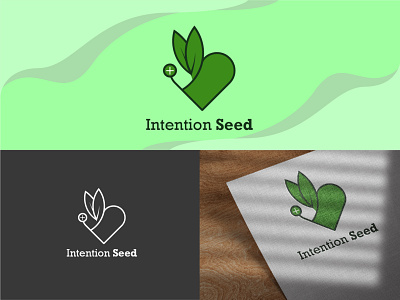 "Intention Seed" Logo | Iconic Logo design flat icon iconic logo iconography illustration logo logo design minimal typography vector
