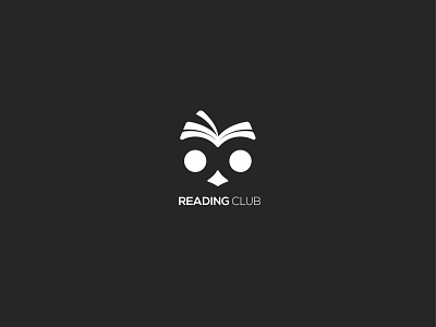 Reading Club Logo Design books design flat icon inpiration intelligent logo logo design minimal owl reading vector