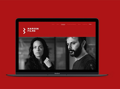 MAROON FILMS Branding Project brand strategy red template website