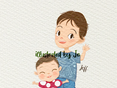 Character Illustration - Siblings baby cute drawing illustration procreate