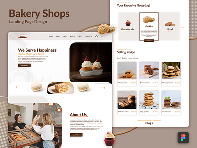 Bakery Shops Landing Page Designs