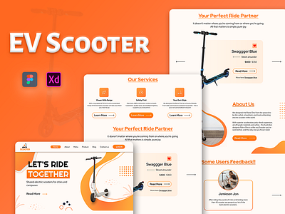 EV Scooter Landing Page Design evscooterwebpage webdesignstemplates