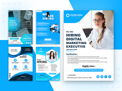 Hiring Posts Flyer Design Templates flyers graphics designs job post social media various posts