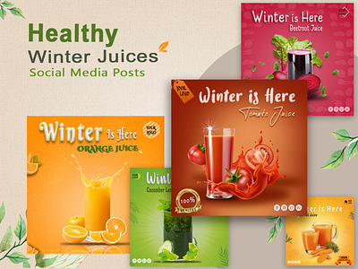 Healthy Winter Juices Posts Templates