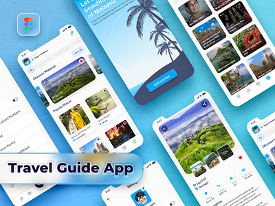 Travel Guide App Design country design graphics guide iosdesignstemplates mobileappdesign portal travel uiuxdesign