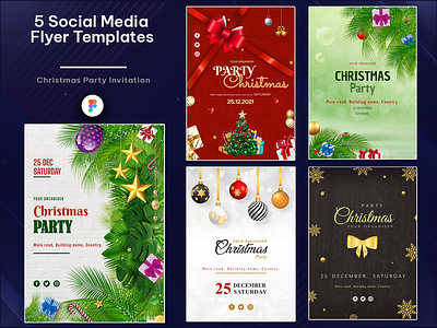Christmas Party Flyer Templates christmas party designs flyers graphicsdesign marketing templates party templates uiuxdesigns