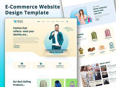 E-Commerce Website Landing Page Design Template adobexd e commerce figma landingpage marketing uiux webdesign website