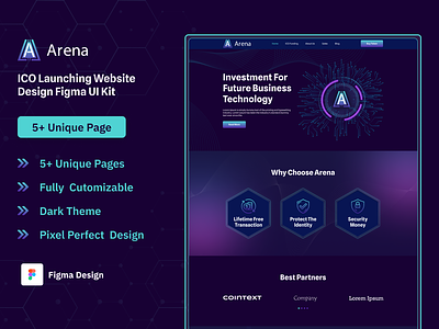 Arena - ICO Launching Website Figma UI Kit